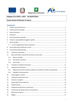 Allegato A) al DDG n. 6415 del 03/07/2014 Avviso Azioni di Rete per