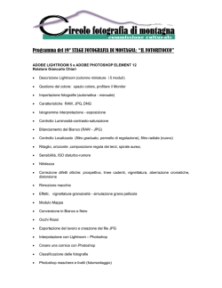 Programma completo corso Fotoritocco PDF