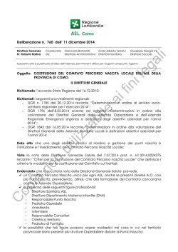 Costituzione del Comitato Percorso Nascita Locale dell