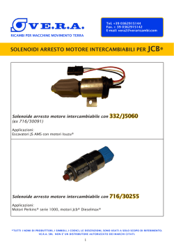 solenoidi arresto motore intercambiabili per jcb