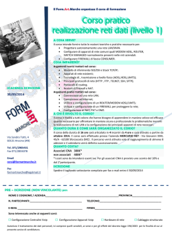 Corso pratico realizzazione rete dati (livello 1)