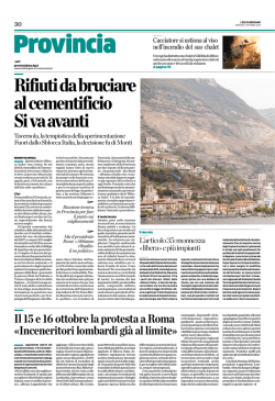 Inceneritore a Tavernola