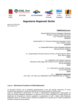 Attivazione Procedure di raffreddamento