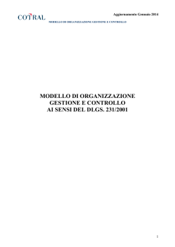 modello di organizzazione gestione e controllo ai sensi del dlgs