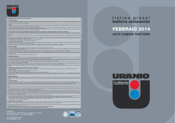 Listino prezzi - Accumulatori Uranio