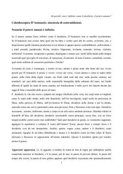 Ah perch&eacute; non &egrave; infinito come il desiderio, il potere