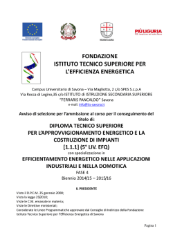 Bando - Campus Savona