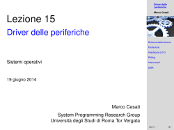 Driver delle periferiche - Sistemi Operativi