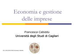 Francesca Cabiddu - Economia - Universit&agrave; degli studi di Cagliari.