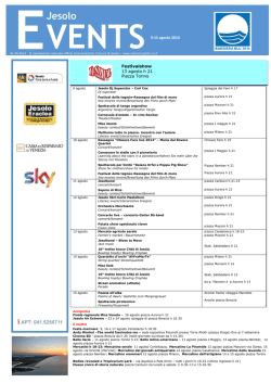 2-8 agosto - Comune di Jesolo