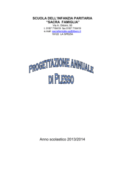 Progettazione annuale di plesso