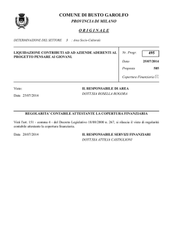 Atto di Determinazione - Comune di Busto Garolfo