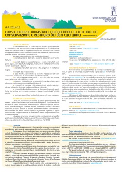 Conservazione e restauro dei beni culturali