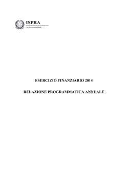 Relazione programmatica 2014