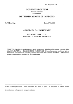 Impegno di spesa per smaltimento rifiuti inerti e