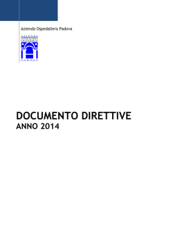 DOCUMENTO DIRETTIVE - Azienda Ospedaliera di Padova