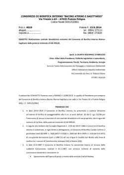 CONSORZIO DI BONIFICA INTERNO - Sportello Regionale Ambiente