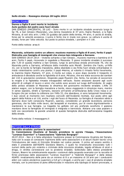 Leggi la rassegna del 28 luglio