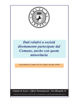 Societ&agrave; partecipate direttamente dal Comune