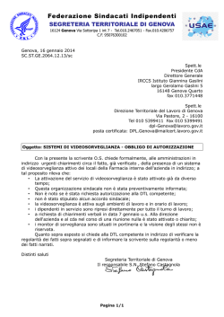 testo videosorveglianza