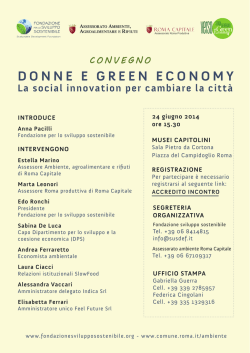 Donne e green economy - Fondazione per lo sviluppo sostenibile