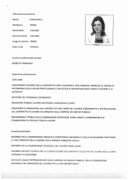 Curriculum Vitae Elena Biscu
