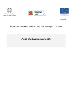 Piano di attuazione italiano della Garanzia per i Giovani Piano di