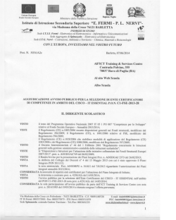 Aggiudicazione Ente Certificatore CISCO