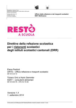 Direttive ristoranti scolastici - versione 1.4