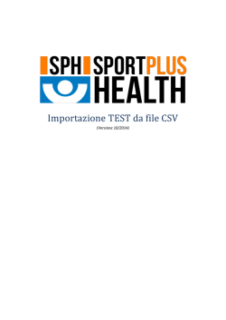 Importazione TEST da file CSV