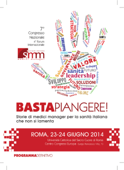Scarica il programma - Associazione Italiana Pazienti BPCO