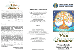 Depliant Estate Adulti 2014 - Azione Cattolica Vittorio Veneto