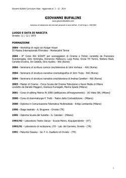 Scarica il curriculum vitae del docente