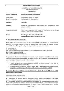 Leggi il Regolamento Integrale in pdf