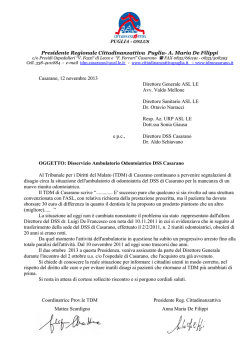 Schema base di lettera di accreditamento di Cittadinanzattiva p