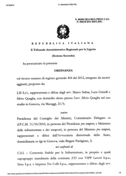 T.A.R. Liguria, Ord n. 381 2014