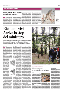 Richiami vivi Arriva lo stop del ministero