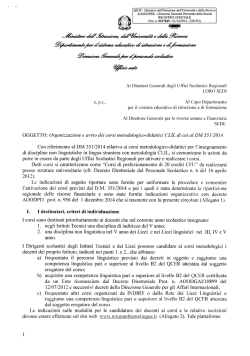 Nota 17849 - Avvio corsi metodologici