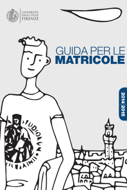 guida matricole_ DEF.indd - Universit&agrave; degli Studi di Firenze