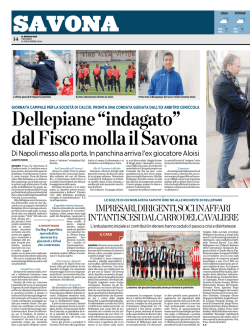 Dellepiane &ldquo;indagato&rdquo; dal Fisco molla il Savona