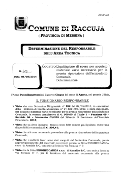 ( PROVINCIA DI MESSINA ) f DETERMINAZIONE DEL