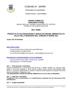 Bando di gara 1 - Comune di Serre