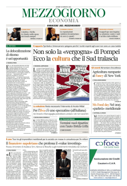 di Pompei Ecco laculturache il Sud tralascia