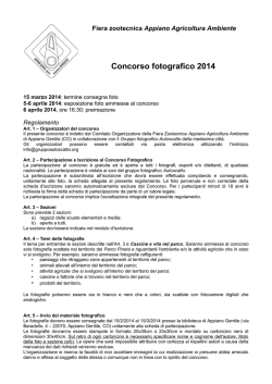 Scarica il regolamento completo e la scheda di partecipazione.