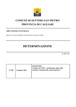 DETERMINAZIONE