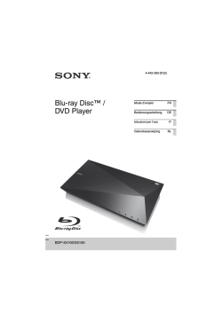 Blu-ray Disc&trade; / DVD Player - Migros