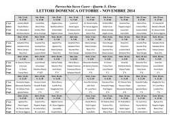 lettori domenica ottobre - novembre 2014