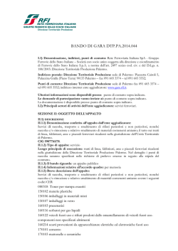 BANDO DI GARA DTP.PA.2014.044