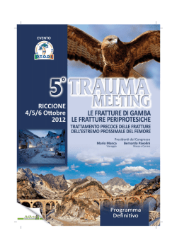 Programma 5&deg; Trauma Meeting