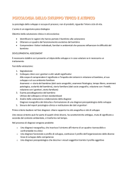 riassunto psicologia dello sviluppo